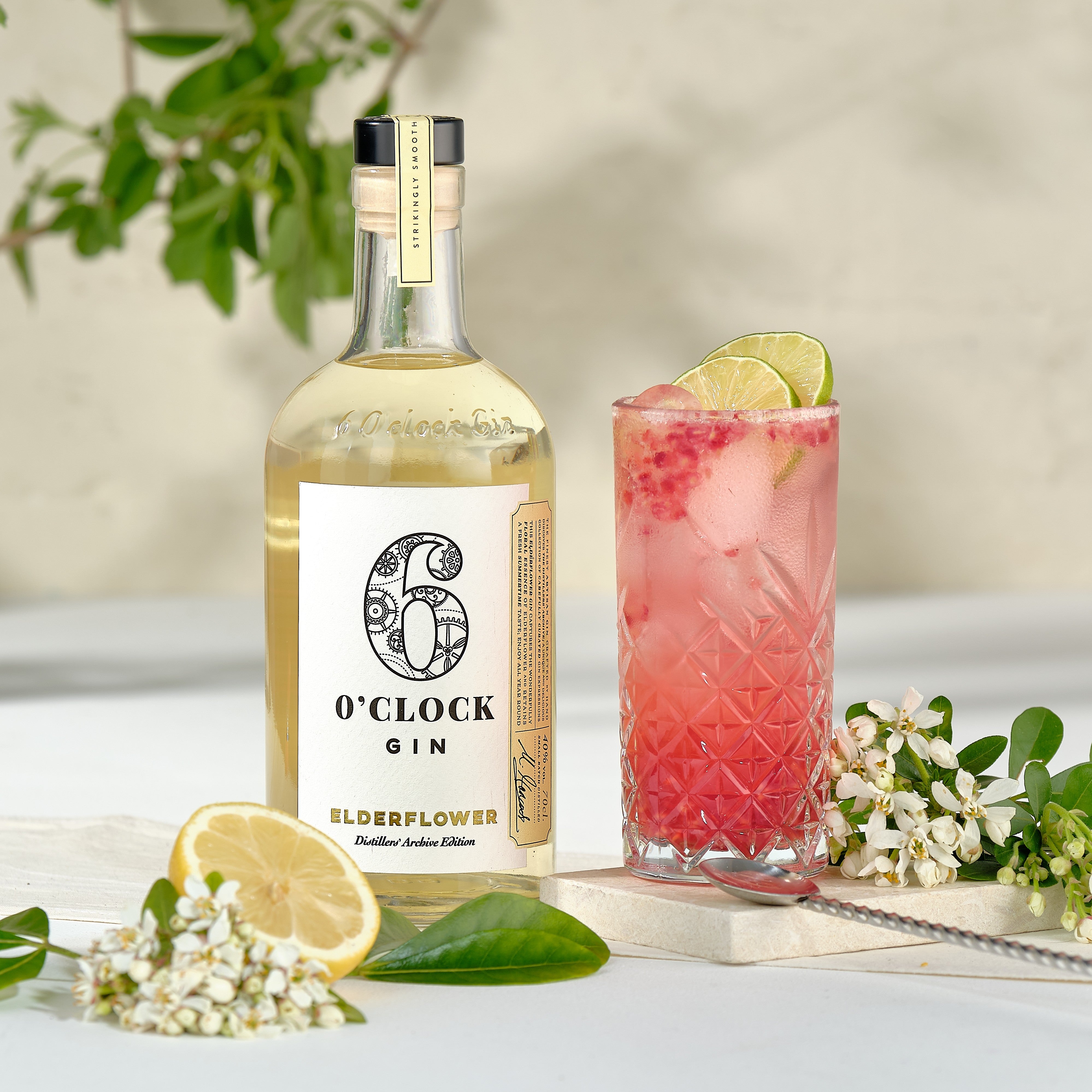 Elderflower & Raspberry Fizz – 6 O'clock Gin